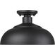 Levitt 1 Light 13.63 inch Natural Black Outdoor Semi-flush